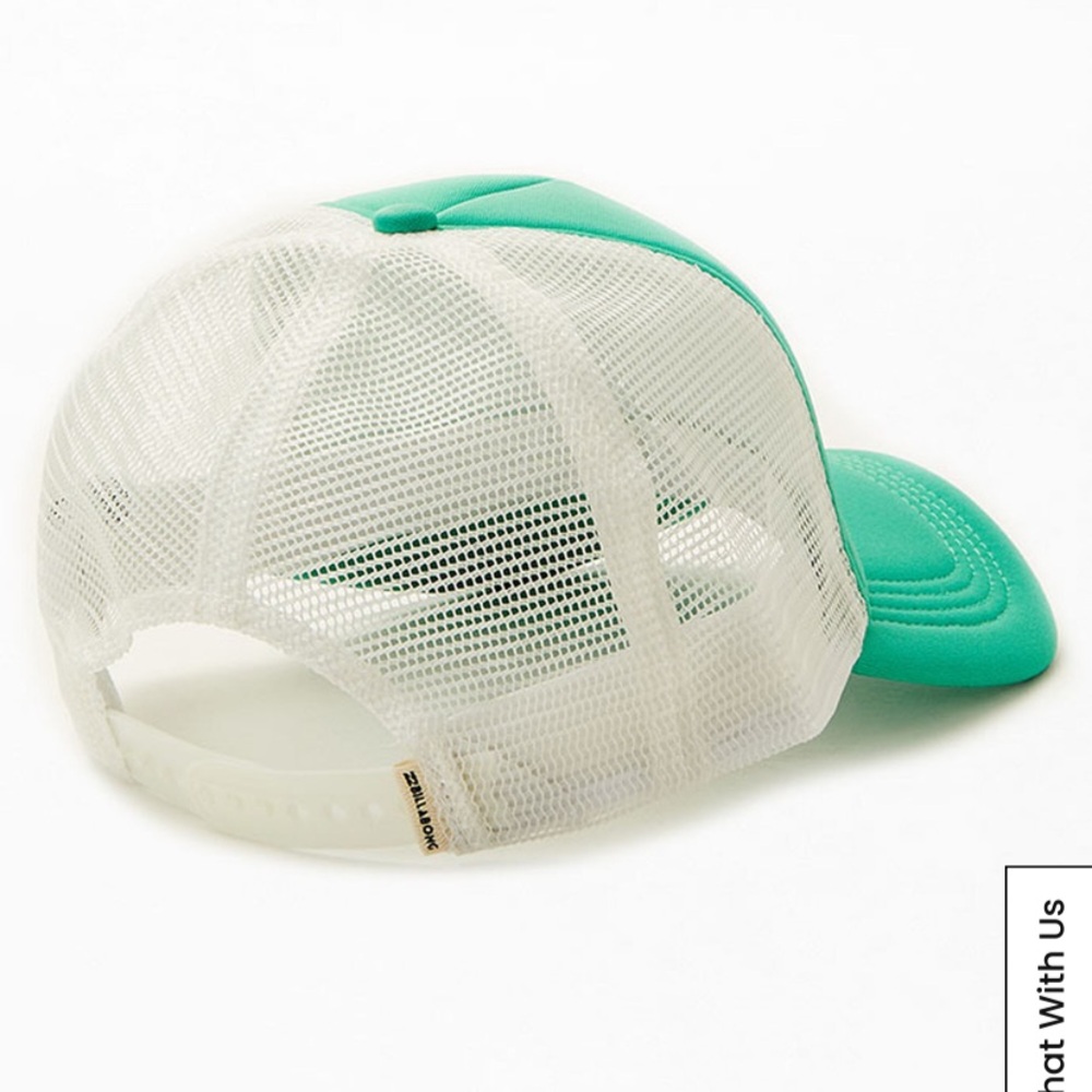 Billabong White Mesh Trucker Hat with Logo Patch - Picture 7 of 8